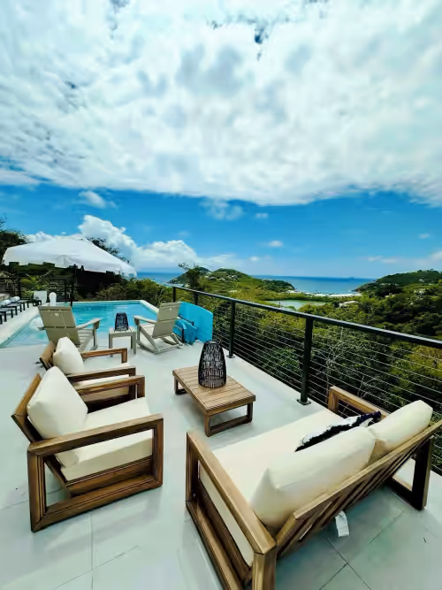 NEWEST House on St John! Gorgeous!! Secluded Pool, 6 min from ferry, Sleeps 12