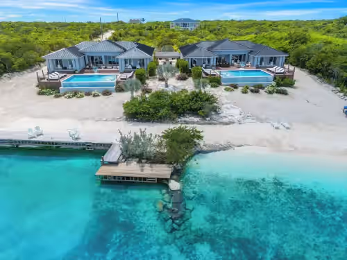 Amazing luxury beach villas with private dock for 20 people! Large heated pools